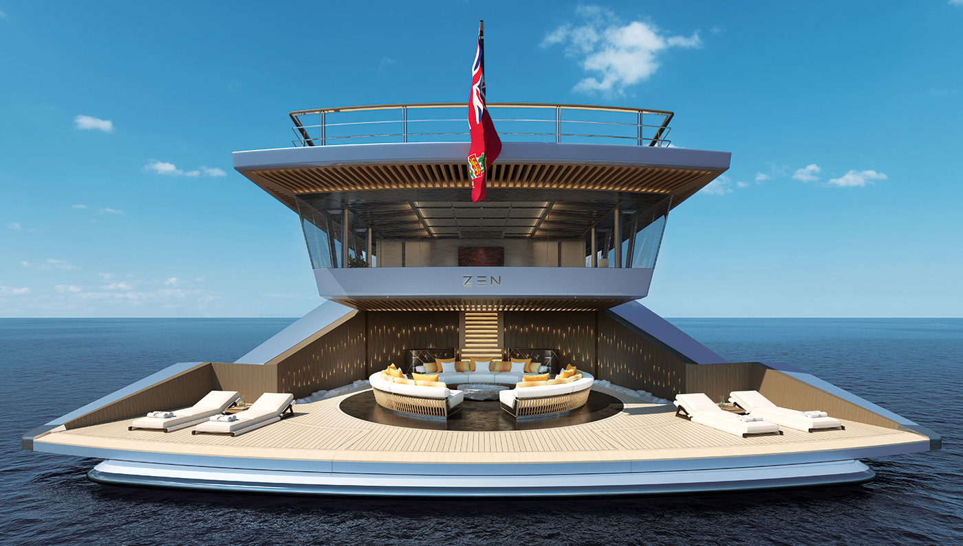 The Incredible Two-Deck Zen Superyacht