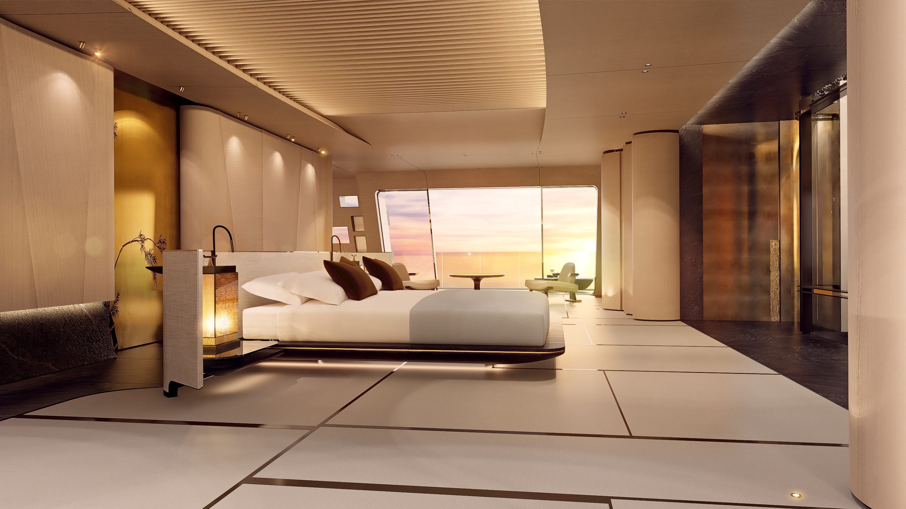 Oceanco Unveils Their New and Innovative 115-Metre Tuhura - owner's cabin