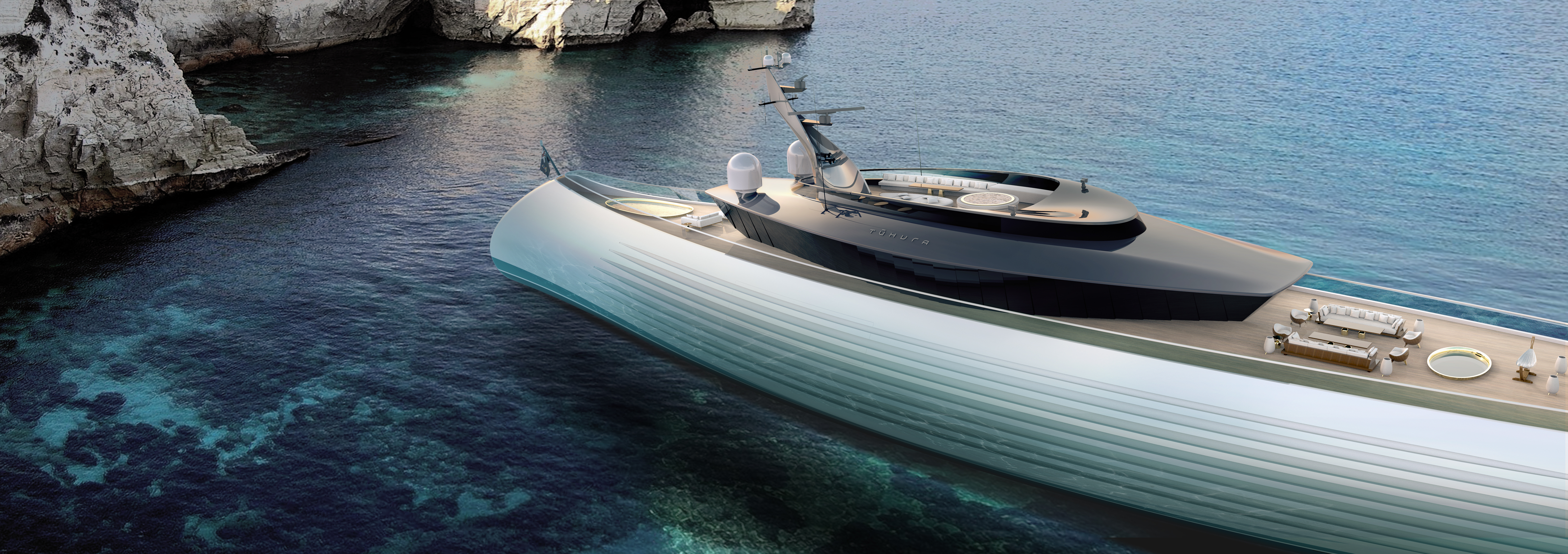 Oceanco Unveils Their New and Innovative 115-Metre Tuhura - exterior