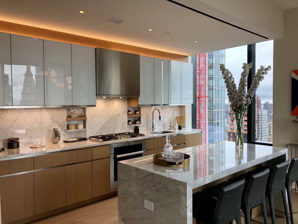 Open-layout kitchen at 277 Fifth Avenue